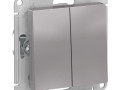 Выключатель 2-кл. AtlasDesign Aqua IP44 (сх. 5) 10AX механизм алюм. SE ATN440351