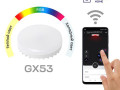 Лампа Умная Connect 8.5Вт таблетка RGBW GX53 220-240В Wi-Fi EKF slwf-gx53-rgbw