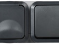 Блок ОП розетка + выключ. горизонт. TORS 16А IP55 TS142 графит IEK TS-G10-6-55-V-K53