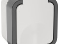 Розетка 1-м ОП TORS 16А IP55 TS220 с заземл. с крышкой бел. IEK TS-R16-16-55-K41