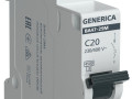 Выключатель автоматический модульный 1п C 20А 4.5кА ВА47-29М GENERICA MVA21-1-020-C-G