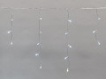 Гирлянда светодиодная Айсикл (бахрома) 25х0.6м 588LED бел. IP44 230В c эффектом мерцания провод прозр. Neon-Night 255-595