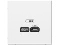 Розетка USB ArtGallery тип C 65Вт QC PD высокоскор. ЗУ механизм бел. SE GAL000127