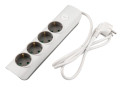Удлинитель 4х5м с заземл. с выкл. бел. ET-04-500W (4х5.0) JAZZway 5051836