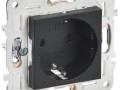 Розетка SKANDY 16А с заземл. защ. шторки SK-R04Bl черн. IEK SK-R14-16-K02