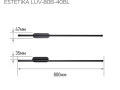 Светильник светодиодный ESTETIKA LUV-80B-40BL 15Вт 4000К 1050лм 230В 800х50х25 черн. IN HOME 4690612054438