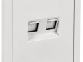 Розетка компьютерная 2-м RJ45 кат.5E FORTE&PIANO FP233 бел. IEK FP-K20-1-K01