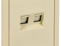 Розетка компьютерная 2-м RJ45 кат.5E FORTE&PIANO FP433 ваниль IEK FP-K20-1-K10