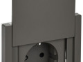 Розетка СП FORTE&PIANO16А IP44 FP319 с заземл. защ. шторки с крышкой безвинт. крепл. сер. IEK FP-R16-16-1-44-K03