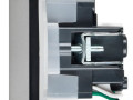 Розетка СП FORTE&PIANO16А IP44 FP519 с заземл. защ. шторки с крышкой безвинт. крепл. сталь IEK FP-R16-16-1-44-K46