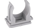 Держатель для труб (клипса) для ручного монтажа d25мм сер. Plast (уп.10шт) EKF derj-z-25sn-r