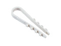 Дюбель-хомут PCD-R 19-25-65-100WH для круглого кабеля PA6.6 бел. (уп.100шт) JazzWay 5054820