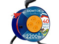 Удлинитель на катушке 4х40м без заземл. 10А IP20 2.2кВт ПВС 2х1 DOMTOK 2439