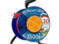 Удлинитель на катушке 4х30м без заземл. 16А IP20 3.5кВт ПВС 2х1.5 DOMTOK 2446