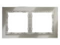 Рамка 2-м S70 стеклян. шелк Voltum VLS110204