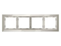 Рамка 4-м S70 стеклян. кашемир Voltum VLS110403