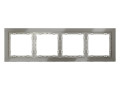 Рамка 4-м S70 стеклян. шелк Voltum VLS110404