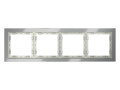 Рамка 4-м S70 стеклян. сталь Voltum VLS110405