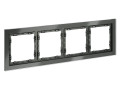 Рамка 4-м S70 стеклян. титан Voltum VLS110406