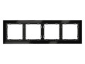 Рамка 4-м S70 стеклян. черн. Voltum VLS110408