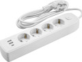 Удлинитель 4х1.8м с заземл. 10А IP20 90 841 OPE-USB-04-180-ESC-3x1 USB 2xType-A + Type-C с кнопкой ОНЛАЙТ 90841