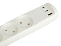 Удлинитель электрический U-3-3m-USB-W 3 розетки + 3xUSB A+C 3м 10А бел. Эра Б0069076