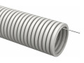 Труба гофрированная ПВХ d25мм с протяжкой сер. (уп.25м) TOKOV ELECTRIC TKE-TG/P-25-C06/25