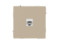 Розетка компьютерная 1-м KANT RJ45 кат.6A без шторки ванильн. марципан DKC 7015673