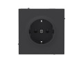 Розетка силовая KANT 2P+E без шторки черн. уголь DKC 7012033