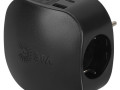 Разветвитель 3-м SP-3e-3USBAC-B + 3 USB A+C с заземл. со шторками 16А черн. Эра Б0069082