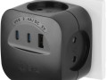 Разветвитель 4-м SP-4-3USBAC-B + 3 USB A+C со шторками 10А черн. Эра Б0069084