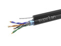 Кабель витая пара F/UTP кат.5E 4х2х24AWG solid Cu PE Outdoor Standard трос черн. (м) SUPRLAN 01-1026-1