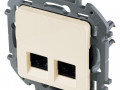 Механизм розетки компьютерной RJ45 2-м Inspiria CAT.6 UTP сл. кость Leg 673841