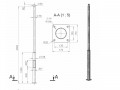 Опора ОП1ф-3.0-108/76/т60-(К170-130-4х14)-по 9005 муар Пересвет В00007134