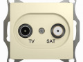 Механизм розетки TV-SAT 1-м СП Glossa 1DB беж. SchE GSL000297